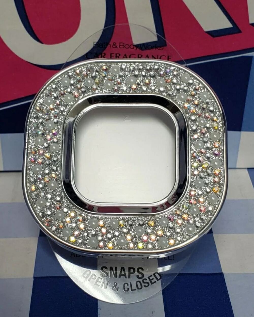 BBW Classy Pearl & Gems Visor Clip Car Fragrance Holder Vehicle Scent Decor